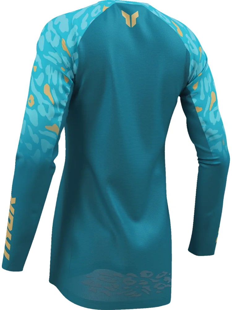 Bluza enduro damska Thor Launchmode Spotted niebiesko-żółta