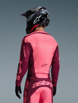 Bluza cross Alpinestars MX Racer Riway czerwono-różowa
