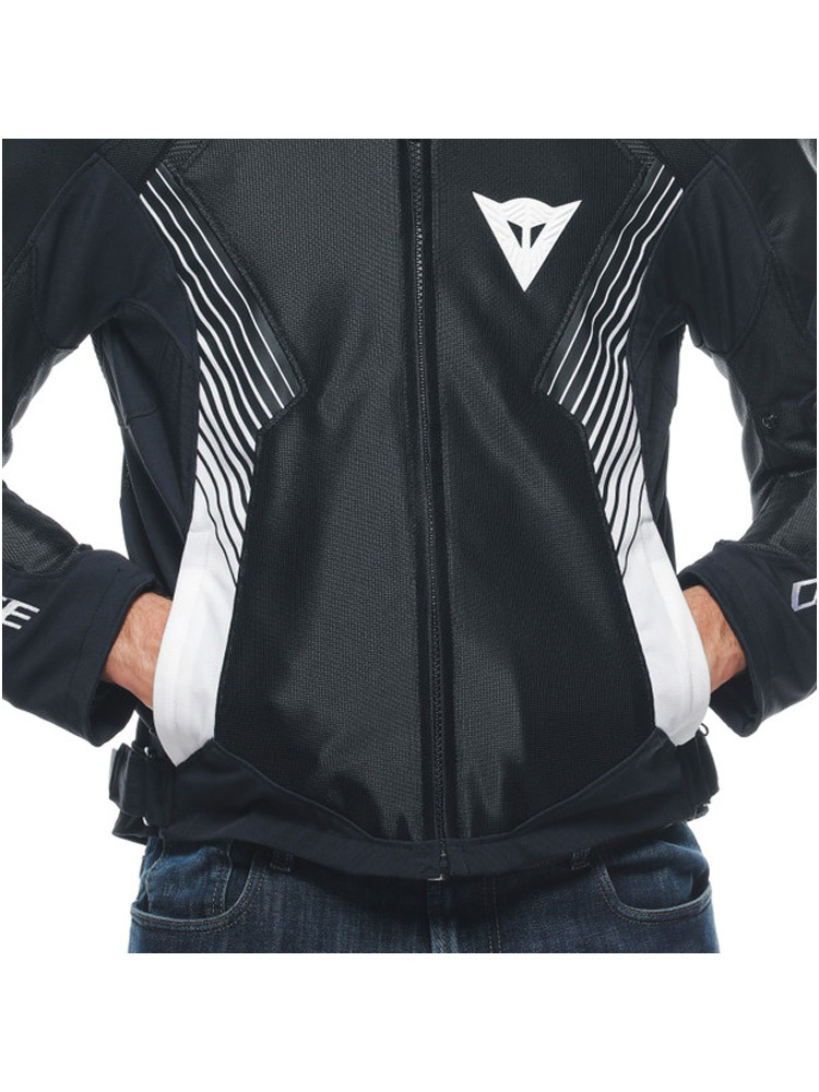 Kurtka motocyklowa tekstylna Dainese Super Rider 2 Absoluteshell czarno-biała