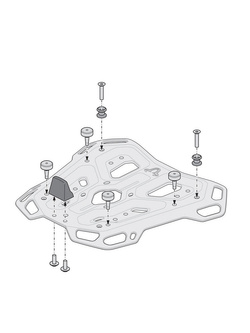 Zestaw: kufer centralny DUSC XL + stelaż Adventure-rack SW-Motech Honda NT 1100 (21-) [poj.: 55l]