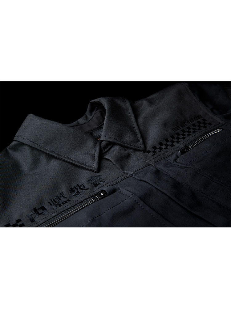 Kurtka motocyklowa tekstylna Icon Upstate Canvas National czarna