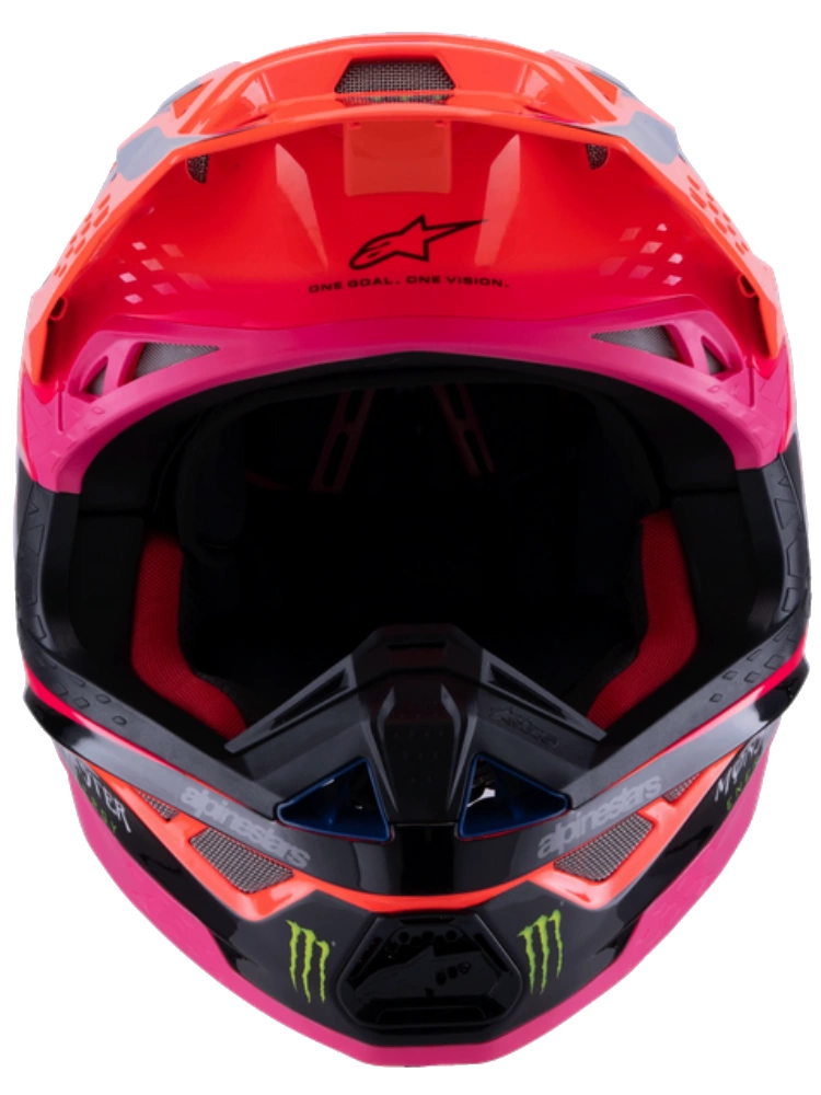 Kask enduro Alpinestars MX Supertech M10 Deegan pomarańczowo-różowo-fioletowy