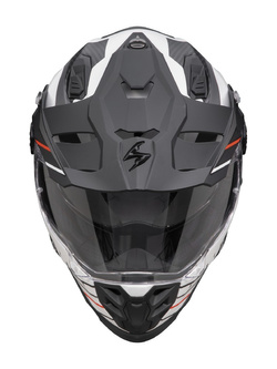 Kask adventure Scorpion ADF-9000 Air Feat biało-czarno-czerwony matowy