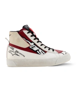Buty motocyklowe damskie Alpinestars Stella Stated Flair biało-czerwone