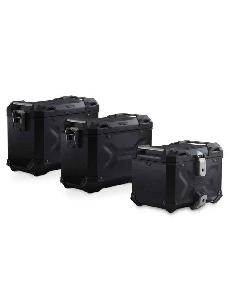 Zestaw: kufry boczne + kufer centralny TRAX ADV + stelaże SW-Motech Honda X-ADV 750 RH21 (24-) czarne