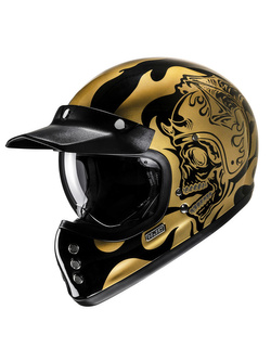 Kask integralny HJC V60 Flame czarno-złoty