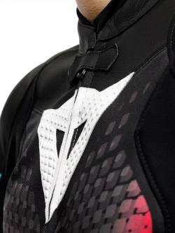 Kombinezon motocyklowy dwuczęściowy damski Dainese Fulminea szaro-czarno-biały