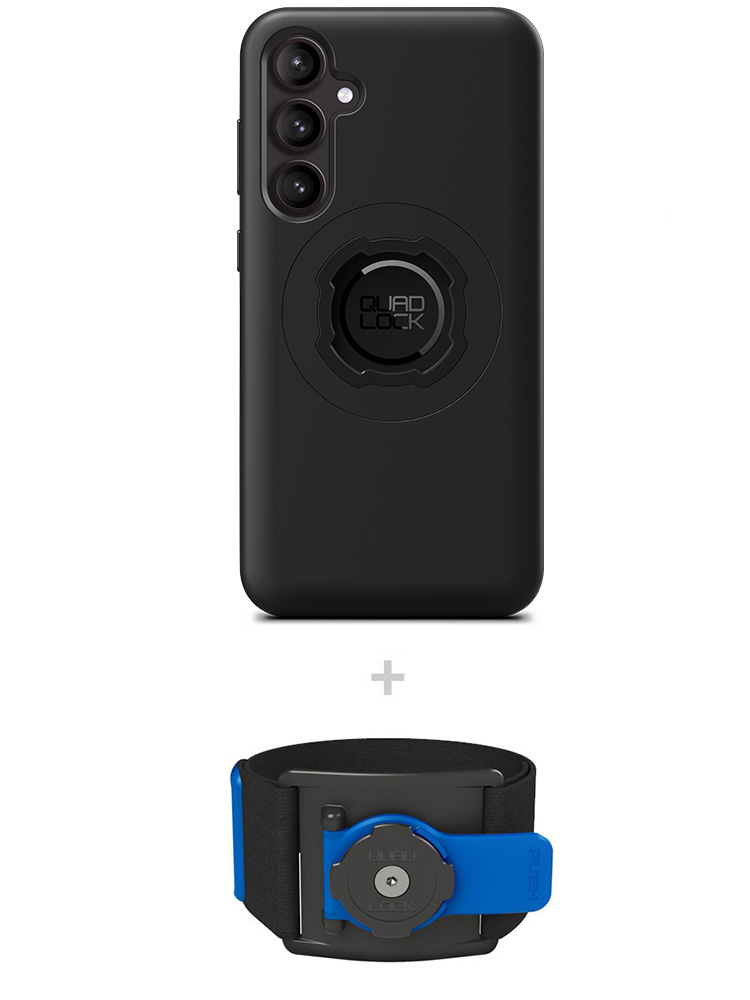 Zestaw do biegania: etui MAG na telefon Samsung Galaxy S23 FE (magnetyczne) + opaska sportowa Quad Lock