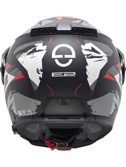 Zestaw: Kask szczękowy Schuberth E2 Trail czarno-szaro-biały matowy + dedykowany interkom motocyklowy