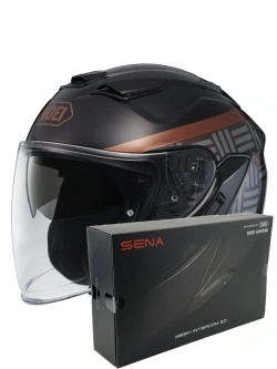 Zestaw: kask otwarty Shoei J-Cruise 3 Acconic TC-9 + dedykowany interkom motocyklowy Sena SRL 3