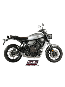 Pełny układ wydechowy 2-1, SC-Project S1 Titanium + Carbon - Yamaha XSR 700 [16-20]