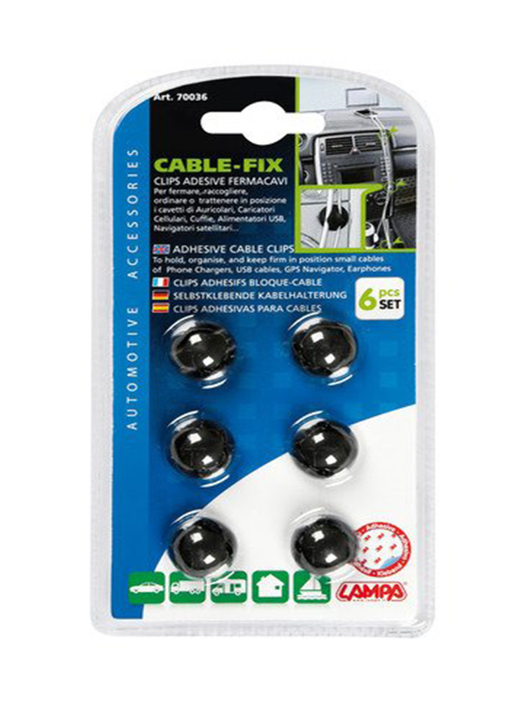 Uchwyt samoprzylepny na przewody Lampa