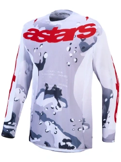 Bluza cross Alpinestars MX Racer Air Lone biało-szaro-czerwona