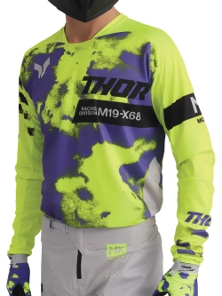 Bluza enduro Thor Launchmode Bleach szaro-żółta