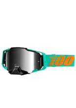 Gogle motocyklowe 100% Armega Clark z szybką lustrzaną błękitno-czarne