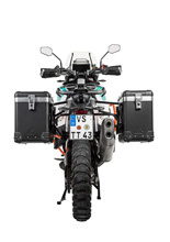 Zestaw: kufry boczne czarne "And-Black" Zega Pro + stelaże czarne Touratech KTM Super Adventure 1290 S/R (21-24) [poj.: 38+45l]