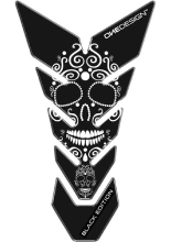 Tankpad Uniwersalny Onedesign Black Edition White Skull