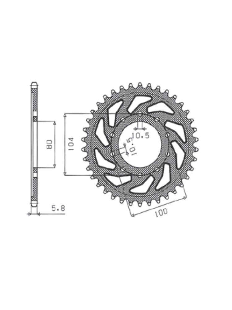 Zębatka napędzana SUNSTAR 1-3356 [46 zębów]