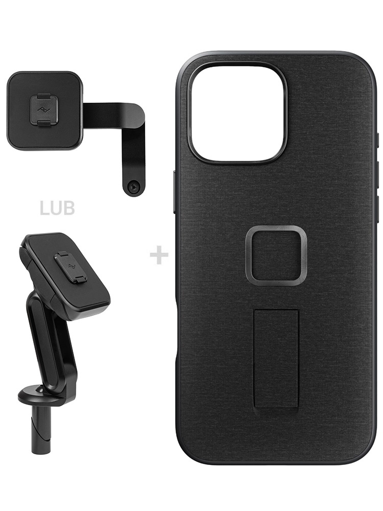 Zestaw na motocykl: etui Peak Design Mobile Everyday Loop do smartfona iPhone 16 Pro Max + mocowanie motocyklowe