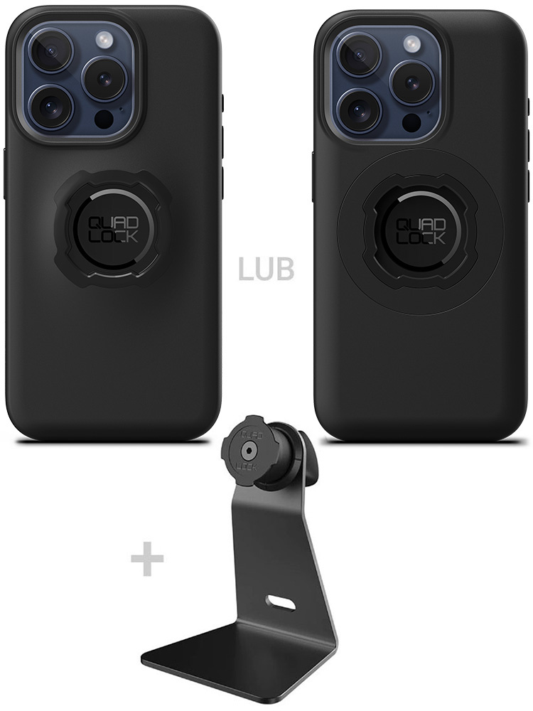 Zestaw na biurko: etui na telefon iPhone 15 Pro + uchwyt Quad Lock