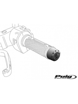 Końcówki kierownicy PUIG do BMW F800 R 15-18 - krótkie (niebieskie)