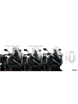 Szyba motocyklowa turystyczna PUIG Honda NT 1100/DCT (22-24) przezroczysta