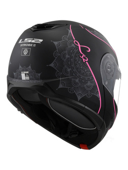 Kask szczękowy LS2 FF908 Strobe II Lux czarno-różowy matowy