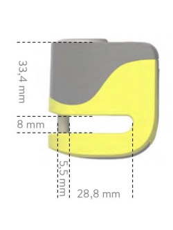 Disclock z alarmem Auvray B-Lock 06 Mini [średnica: 5,5mm] żółto-czarny