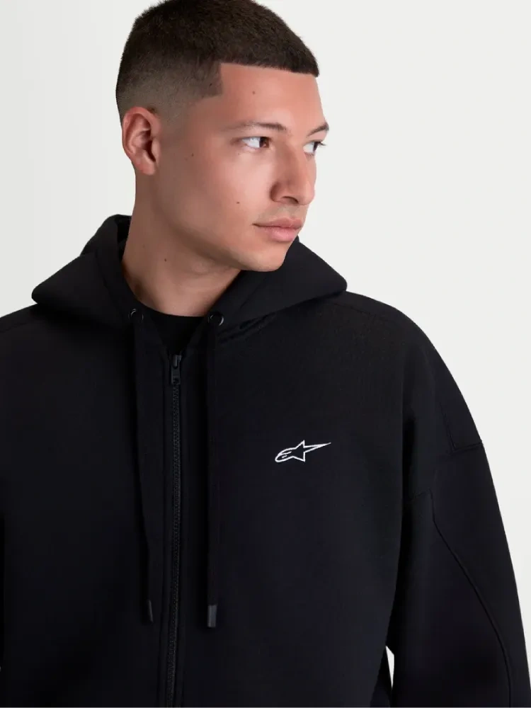 Bluza z kapturem Alpinestars Pioneer zapinana na zamek, czarna
