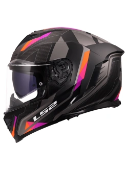 Kask integralny LS2 FF818 Storm III Sporty szaro-pomarańczowo-różowy