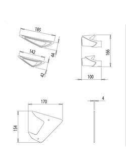 Boczne spoilery dociskowe Puig do Yamaha MT-07 (21-) czerwone