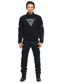 Kurtka motocyklowa tekstylna Dainese Veloce D-Dry czarno-szaro-biała