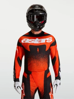 Bluza cross Alpinestars MX Techstar Swan czarno-biało-czerwona