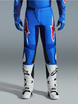Spodnie cross Alpinestars MX Fluid Grid czarno-niebiesko-czerwone
