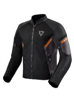 Kurtka motocyklowa tekstylna REV’IT! GT-R Air 3 czarno-fluo pomarańczowa