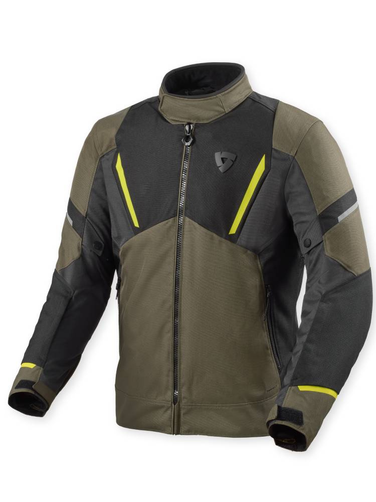 Kurtka motocyklowa tekstylna REV’IT! Undulate H2O zielono-szara