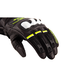 Rękawice motocyklowe Modeka Air Ride czarno-biało-neonowe