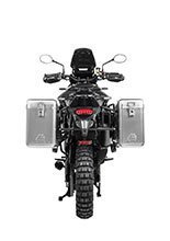 Zestaw: kufry boczne srebrne Zega Mundo + stelaże czarne Touratech Triumph Tiger 900 Rally / Pro / GT / GT Pro (19-) (31+38L)
