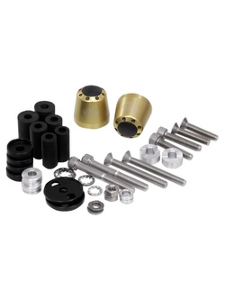 Końcówki kierownicy GILLES Cone aluminiowe złote