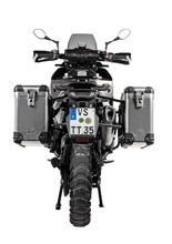 Zestaw: kufry boczne aluminiowe srebrne Zega Pro + stelaże czarne Touratech Husqvarna Norden 901/ Expedition, KTM Adventure 890/ R/ 790/ R [poj.: 31+38l]