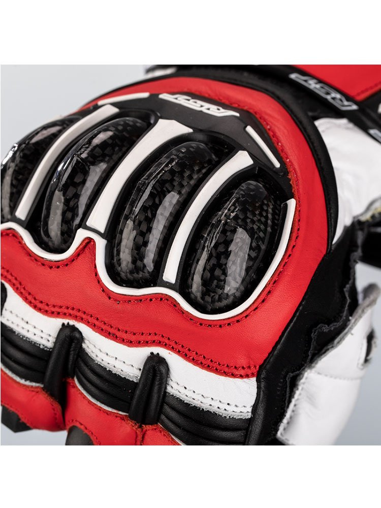 Rękawice motocyklowe skórzane RST Tractech Evo 4 czerwono-czarne