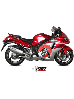 Tłumiki motocyklowe Slip-On Line (Speed Edge) MIVV do Suzuki GSX-R 1300 Hayabusa (08-17) srebrne
