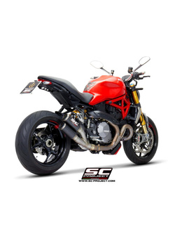 Podwójny tłumik SC-Project Twin CR-T Carbon / Titanium (Slip on) - Ducati Monster 1200 / S / R [17-21]