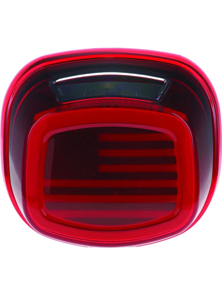 Lampa tylna LED z oświetleniem tablicy rejestracyjnej Kuryakyn Tracer US Flag Harley Davidson (wybrane modele) czerwona