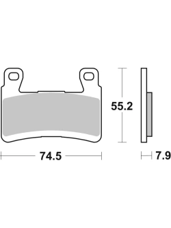 Klocki hamulcowe Brembo SA Kawasaki Ninja ZX-6R (02-06, 13-) [na przód, kpl. na 1 tarczę]