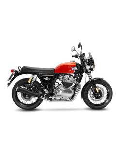 Tłumiki motocyklowe LeoVince Classic Racer [Slip-On, Stal nierdzewna] do Royal Enfield Continental GT 650 (19-) / Interceptor 650 (19-)
