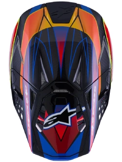 Kask enduro Alpinestars MX Supertech M10 Era niebiesko-czerwony-fluo