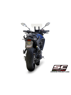 Pełny układ wydechowy 2-1, SC-Project SC1-S Carbon, Czarny kolektor - Yamaha Tracer 700 [20], Tracer 7 / GT [21]