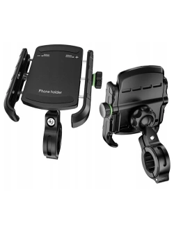 Uchwyt motocyklowy na telefon Biketec, montowany na kierownicę/ lusterko czarny [Typ: R9-METAL] 