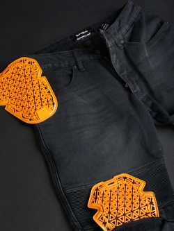 Jeansy motocyklowe Pando Moto Karl Devil AAA czarne